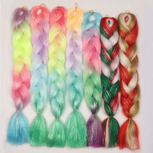 Load image into Gallery viewer, Laser Wire Gold Wire Dirty Braid Large Braid Mixed Gold Wire Wig Braid Large Braid Thick Braid Gradient Color Gold Wire Dirty Braid