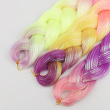 Load image into Gallery viewer, Laser Wire Gold Wire Dirty Braid Large Braid Mixed Gold Wire Wig Braid Large Braid Thick Braid Gradient Color Gold Wire Dirty Braid