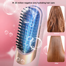 Load image into Gallery viewer, Wireless Straightening Comb Negative Ion Hair Care USB Charging Dry Wet Dual-use Straightener Ceramic Heating Straightening Rod