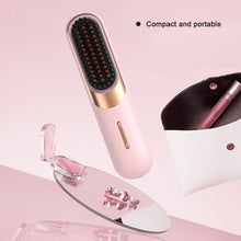 Load image into Gallery viewer, Wireless Straightening Comb Negative Ion Hair Care USB Charging Dry Wet Dual-use Straightener Ceramic Heating Straightening Rod