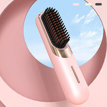 Load image into Gallery viewer, Wireless Straightening Comb Negative Ion Hair Care USB Charging Dry Wet Dual-use Straightener Ceramic Heating Straightening Rod