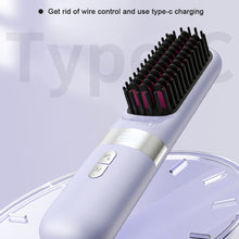 Load image into Gallery viewer, Multi Functional Straight Hair Comb Low Power Negative Ion Wireless Straight Hair Comb for Soft Smooth Hair Care Straight Hair Comb
