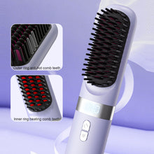 Load image into Gallery viewer, Multi Functional Straight Hair Comb Low Power Negative Ion Wireless Straight Hair Comb for Soft Smooth Hair Care Straight Hair Comb