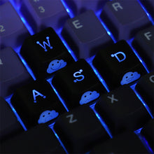 Load image into Gallery viewer, 4Pcs Cute Emo Keycap Set WASD Arrow Broadside Lighting Key Cap for Mechanical Keyboard Compatible with MX Switch