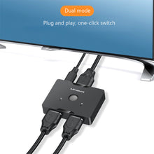 Load image into Gallery viewer, HDMI Switcher 4K 60Hz Bi-Direction 2.0 HDMI Switch 1x2/2x1 Adapter for PS4/5 Xiaomi TV Box 3D 4Kx1920P60Hz/2Kx1080P120Hz Max
