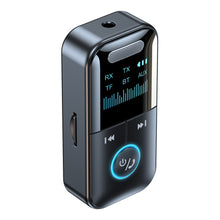 Load image into Gallery viewer, Bluetooth 5.4 Receiver Transmitter 3.5mm AUX Audio Receiver Support TF Card Wireless Audio Adapter With Mic LED Digital Display