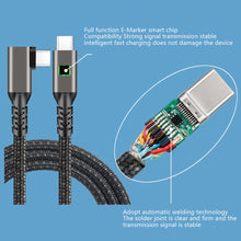 Load image into Gallery viewer, USB C to USB C 20Gbps 3-0.2m Cable 5A 100W 4K60hz USB3.2 Gen2*2 Fast Charge for Oculus Quest Link VR Headset Data Transfer USB-C VR