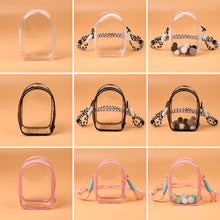 Load image into Gallery viewer, For 15cm Labubu V2 Sitting Party 15cm Cotton Doll Outfit Crossbody Pain Bag PVC Storage Bag Dolls Display Bag