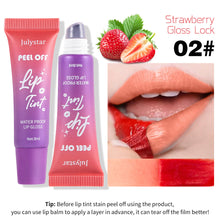Load image into Gallery viewer, 6 Colors Fruit Flavored Matte Tearing Lip Gloss Waterproof Non-sticky Long-lasting Peel-off Liquid Lipstick Lip Makeup Cosmetics