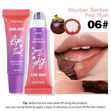Load image into Gallery viewer, 6 Colors Fruit Flavored Matte Tearing Lip Gloss Waterproof Non-sticky Long-lasting Peel-off Liquid Lipstick Lip Makeup Cosmetics