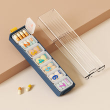 Load image into Gallery viewer, 7-grid Sealed Pill Box Portable Moistureproof Dustproof Medicine Box Large Capacity Daily Medication Jewelry Storage Box