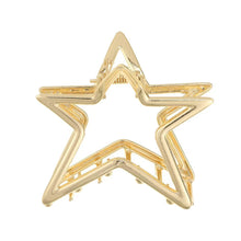 Load image into Gallery viewer, Hollow Five-pointed Star Alloy Hairpin Hair Claw Clip Exquisite Simple Headwear Hair Clip Hair Accessory for Women
