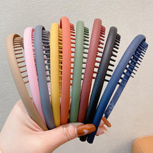 Load image into Gallery viewer, Simple Non-slip Comb Tooth Headband Multicolor Frosted Hair Hoop Headband Headwear Hair Styling Accessories for Women