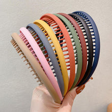 Load image into Gallery viewer, Simple Non-slip Comb Tooth Headband Multicolor Frosted Hair Hoop Headband Headwear Hair Styling Accessories for Women