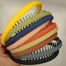 Load image into Gallery viewer, Simple Non-slip Comb Tooth Headband Multicolor Frosted Hair Hoop Headband Headwear Hair Styling Accessories for Women