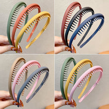 Load image into Gallery viewer, Simple Non-slip Comb Tooth Headband Multicolor Frosted Hair Hoop Headband Headwear Hair Styling Accessories for Women