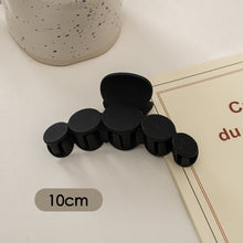 Load image into Gallery viewer, Simple Black Frosted Hairpin Hair Claw Clip Solid Color Multishaped Durable Headwear Hair Clip Hair Accessory for Women