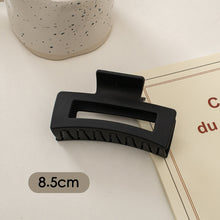Load image into Gallery viewer, Simple Black Frosted Hairpin Hair Claw Clip Solid Color Multishaped Durable Headwear Hair Clip Hair Accessory for Women