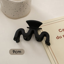 Load image into Gallery viewer, Simple Black Frosted Hairpin Hair Claw Clip Solid Color Multishaped Durable Headwear Hair Clip Hair Accessory for Women