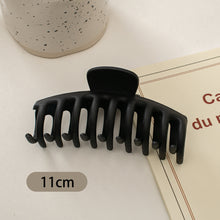 Load image into Gallery viewer, Simple Black Frosted Hairpin Hair Claw Clip Solid Color Multishaped Durable Headwear Hair Clip Hair Accessory for Women