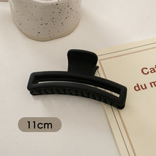 Load image into Gallery viewer, Simple Black Frosted Hairpin Hair Claw Clip Solid Color Multishaped Durable Headwear Hair Clip Hair Accessory for Women