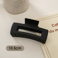 Load image into Gallery viewer, Simple Black Frosted Hairpin Hair Claw Clip Solid Color Multishaped Durable Headwear Hair Clip Hair Accessory for Women