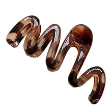 Load image into Gallery viewer, Simple Niche Curvilinear Shape Hairpin Hair Claw Clip Solid Color Durable Headwear Hair Clip Hair Accessory for Women