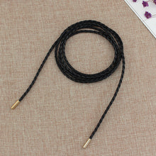 Load image into Gallery viewer, Stylish Casual Women Belt Versatile Weaving Thin Waistband Multicolor PU Leather Dress Bowknot Waist Decoration Belt