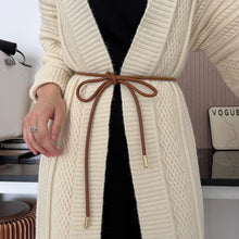 Load image into Gallery viewer, Stylish Casual Women Belt Versatile Weaving Thin Waistband Multicolor PU Leather Dress Bowknot Waist Decoration Belt