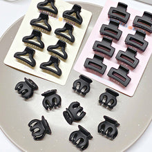 Load image into Gallery viewer, 8pcs/set Black Mini Hair Clip Lovely Bangs Hairpin Hair Claw Clip Versatile Solid Color Headwear Hair Accessories
