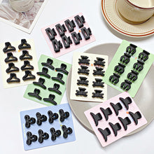 Load image into Gallery viewer, 8pcs/set Black Mini Hair Clip Lovely Bangs Hairpin Hair Claw Clip Versatile Solid Color Headwear Hair Accessories