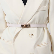 Load image into Gallery viewer, Adjustable Thin Waistband Casual Versatile Imitation Leather Metal Buckle Belt Skirt Jacket Waist Decoration Belt for Women
