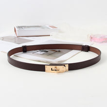 Load image into Gallery viewer, Adjustable Thin Waistband Casual Versatile Imitation Leather Metal Buckle Belt Skirt Jacket Waist Decoration Belt for Women