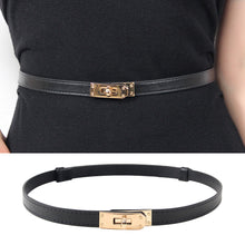 Load image into Gallery viewer, Adjustable Thin Waistband Casual Versatile Imitation Leather Metal Buckle Belt Skirt Jacket Waist Decoration Belt for Women
