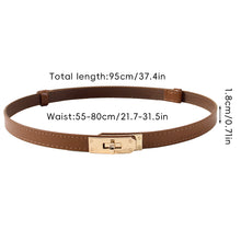 Load image into Gallery viewer, Adjustable Thin Waistband Casual Versatile Imitation Leather Metal Buckle Belt Skirt Jacket Waist Decoration Belt for Women