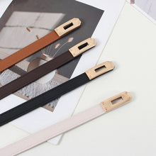 Load image into Gallery viewer, Adjustable Thin Waistband Casual Versatile Imitation Leather Metal Buckle Belt Skirt Jacket Waist Decoration Belt for Women