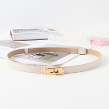 Load image into Gallery viewer, Adjustable Thin Waistband Casual Versatile Imitation Leather Metal Buckle Belt Skirt Jacket Waist Decoration Belt for Women