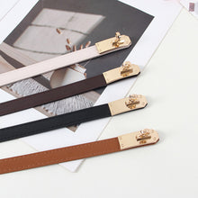 Load image into Gallery viewer, Adjustable Thin Waistband Casual Versatile Imitation Leather Metal Buckle Belt Skirt Jacket Waist Decoration Belt for Women