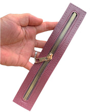 Load image into Gallery viewer, Multicolor PU Leather Hand Stitched Zipper DIY Handmade Bag Zipper Replaceable Soft Leather Zipper Bag Modification Accessory