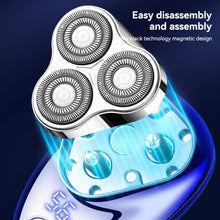 Load image into Gallery viewer, Men Shaving Tool Waterfpfoof Usb Rechargeable Portable Electric Shaver with Led Battery Display Travel Rotary Razor