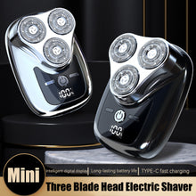 Load image into Gallery viewer, Three Blade Head Electric Shaver With Digital Display USB Charging Male Shaving Trimmer Detachable Blade Washable Mini Razor