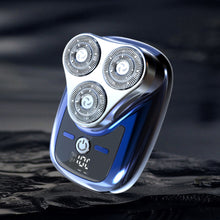 Load image into Gallery viewer, Three Blade Head Electric Shaver With Digital Display USB Charging Male Shaving Trimmer Detachable Blade Washable Mini Razor