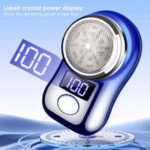 Load image into Gallery viewer, Men Shaving Tool Usb Rechargeable Portable Electric Shaver with Led Battery Display for Men Mini Travel Rotary Razor