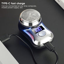 Load image into Gallery viewer, Men Shaving Tool Usb Rechargeable Portable Electric Shaver with Led Battery Display for Men Mini Travel Rotary Razor