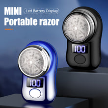 Load image into Gallery viewer, Men Shaving Tool Usb Rechargeable Portable Electric Shaver with Led Battery Display for Men Mini Travel Rotary Razor