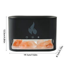 Load image into Gallery viewer, Himalayan Crystal Salt Stone Aroma Air Humidifiers 3D Flame Fire Colorful Night Light Aromatherapy Essential Oil Diffuser