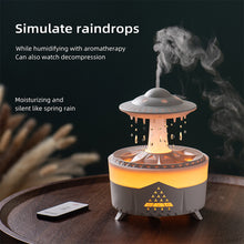 Load image into Gallery viewer, Umbrella Raindrop Droplet Aromatherapy Machine Oil Diffuser with Remote Control Colorful Light Auto Shut Off for Home Office