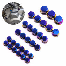 Load image into Gallery viewer, 30pcs/Set Burning Titanium Motorcycle Head Screw Cover Nut Cap Cover Accessories Decorative Parts