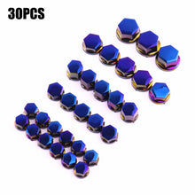 Load image into Gallery viewer, 30pcs/Set Burning Titanium Motorcycle Head Screw Cover Nut Cap Cover Accessories Decorative Parts