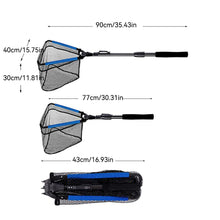 Load image into Gallery viewer, Aluminium Alloy Foldable Floating Fishing Net Telescoping Landing Net Retractable Handle Nylon Mesh Sea Fishing Accessorie